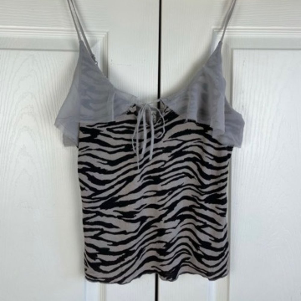 Free People Intimately Tank Top Printed Ruffled